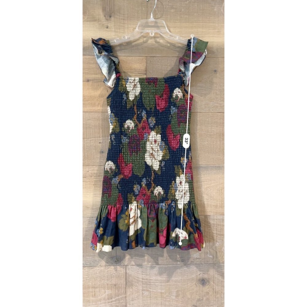 Sir the Label Francesca Shirred Mini Dress Print Size 2/ US 6 - Picture 4 of 9